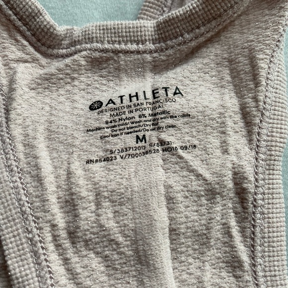 Athleta Speedlight Racerback Tank Top,
Soft Lilac with glitter stitching - Picture 5 of 5